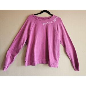 SWEATSHIRT-plum  with Hand embroidery "you're a gem" no size-med